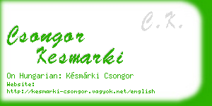 csongor kesmarki business card