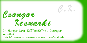 csongor kesmarki business card